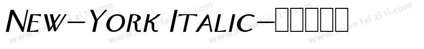 New-York Italic字体转换